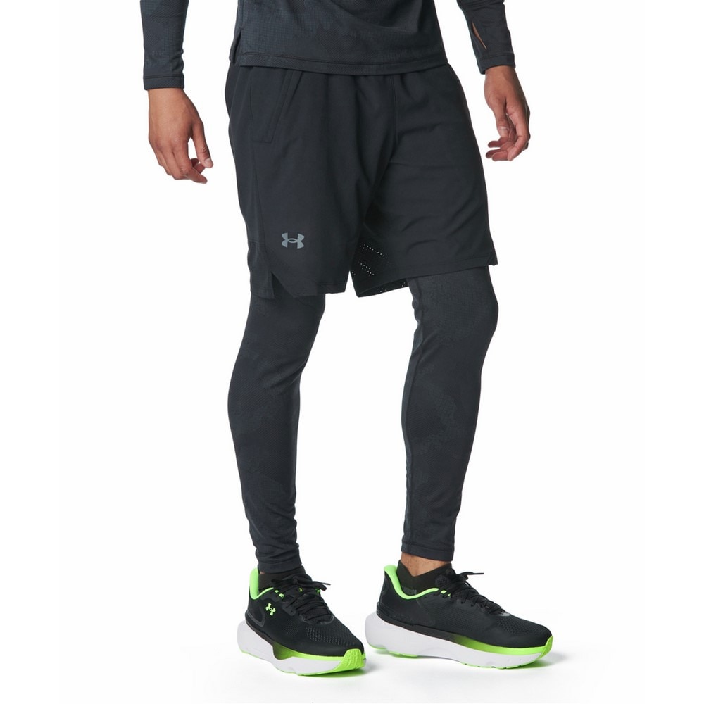 アンダーアーマー（UNDER ARMOUR）（メンズ）モチベート ジャカード レギンス 6007381 001
