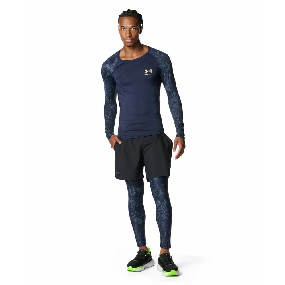 アンダーアーマー（UNDER ARMOUR）（メンズ）ヒートギア カモ レギンス 6007729 410