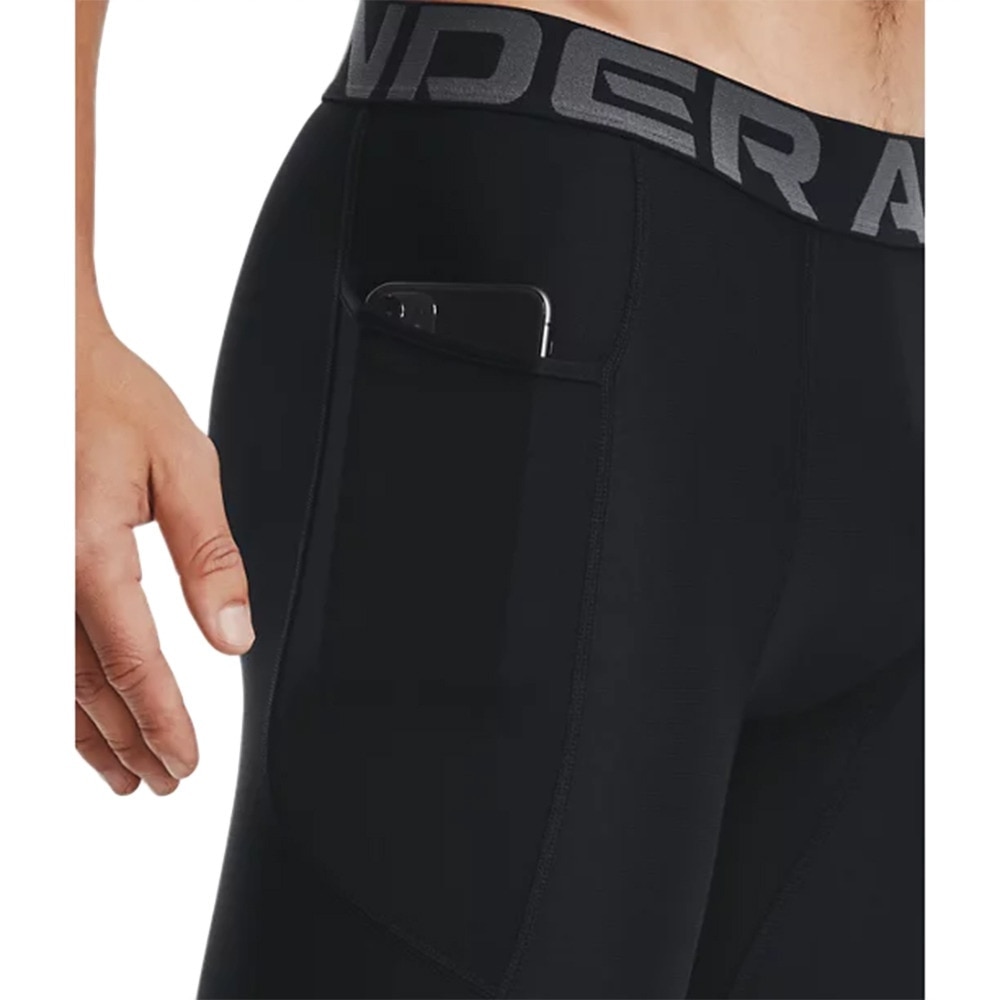 アンダーアーマー（UNDER ARMOUR）（メンズ）ショートタイツ コンプレッション 速乾 防臭 ブラック 黒 ヒートギア(夏向け) ロング ショーツ 1361602 001