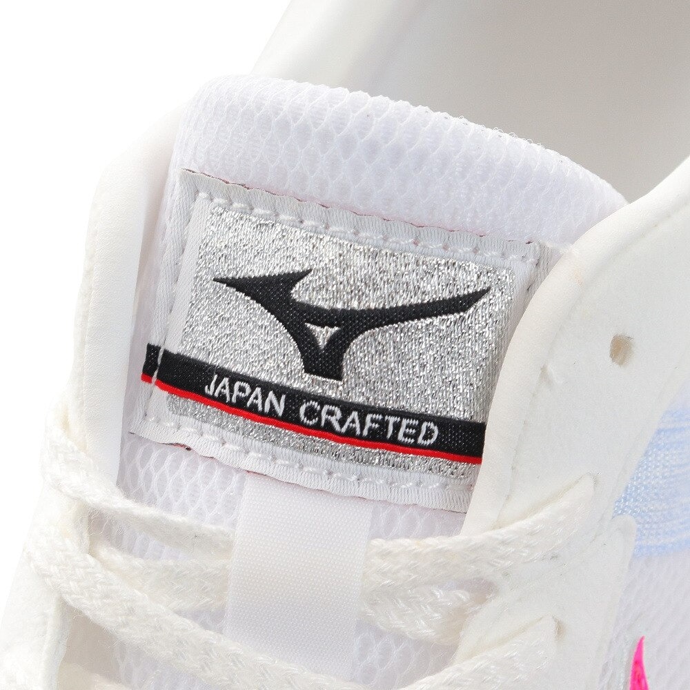 ミズノ（MIZUNO）（メンズ）ウエーブクルーズ ジャパン エキスパート ホワイト ピンク U1GD191041 ランニングシューズ マラソン ウォーキング 陸上 運動靴