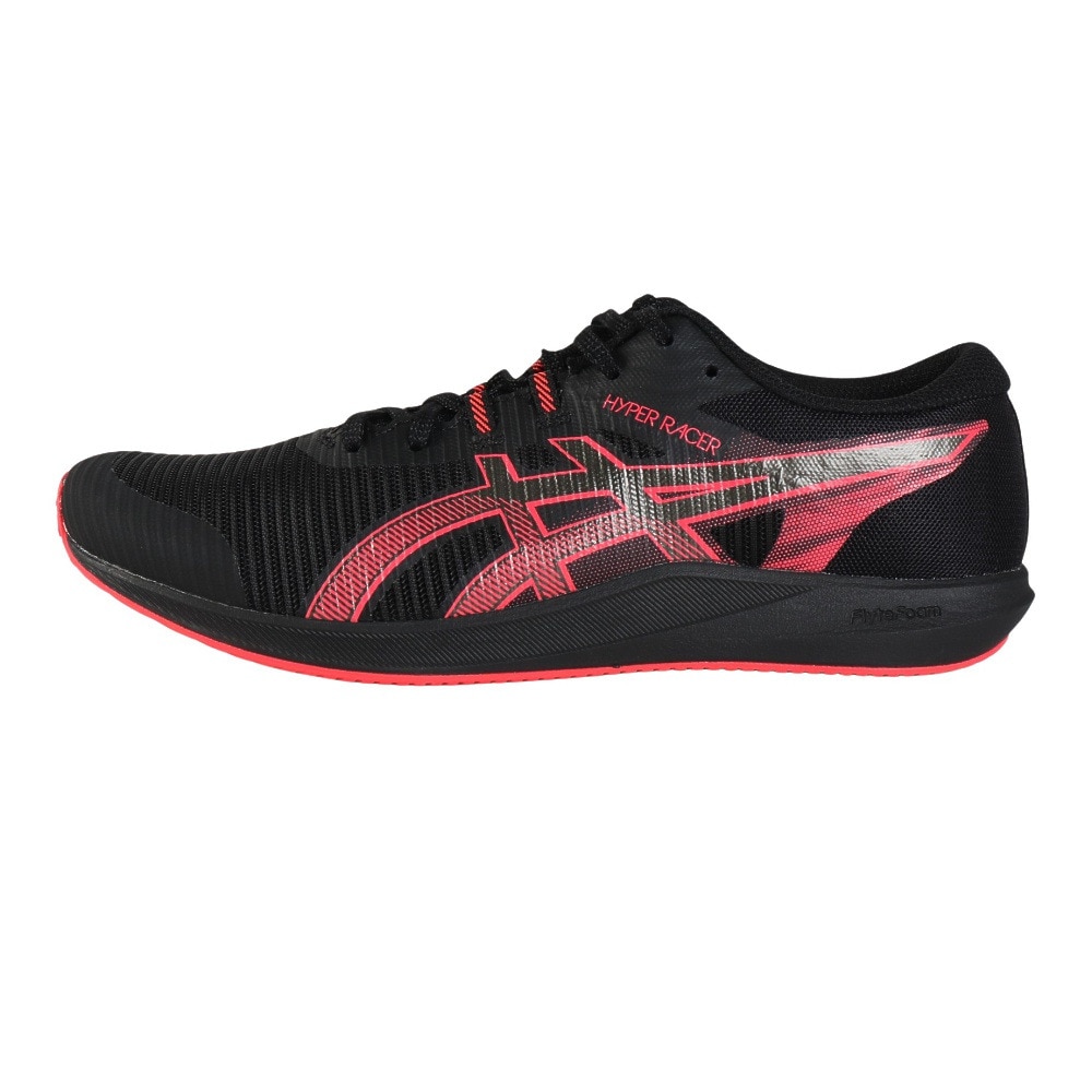 アシックス（ASICS）（メンズ、レディース）ランニングシューズ ハイパーレーサー ブラック レッド 1093A233.001 スニーカー マラソン