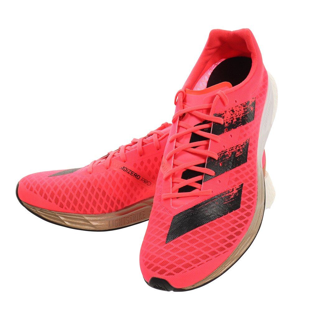 アディダス アディダス Adidas メンズ ランニングシューズ アディゼロ プロ Fw9240 ピンク マラソン スポーツ用品はスーパースポーツゼビオ
