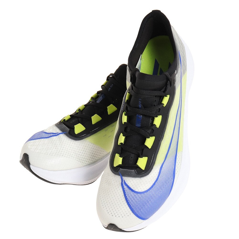 ナイキ（NIKE）（メンズ）ランニングシューズ ズームフライ3 AT8240-104 厚底 エキデンパック レースシューズ カーボン マラソン