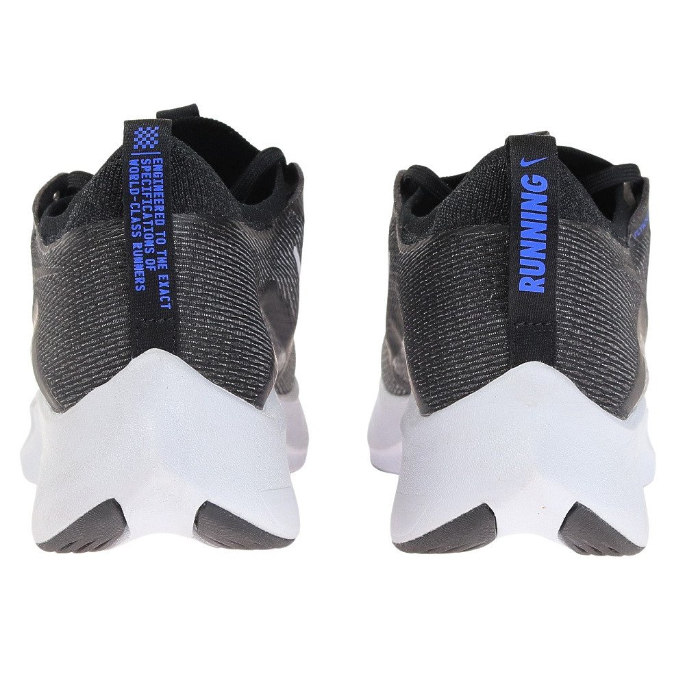 ナイキ（NIKE）（メンズ）ランニングシューズ ズームフライ 4 ブラック ホワイト CT2392-001 スニーカー 厚底 プレート ジョギング 駅伝 部活 マラソン 