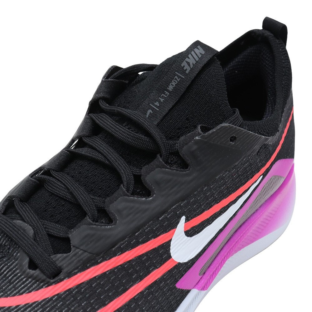 ナイキ（NIKE）（メンズ）ランニングシューズ ズームフライ 4 ブラック バイオレット CT2392-004 スニーカー ジョギング トレーニング  厚底 駅伝 マラソン