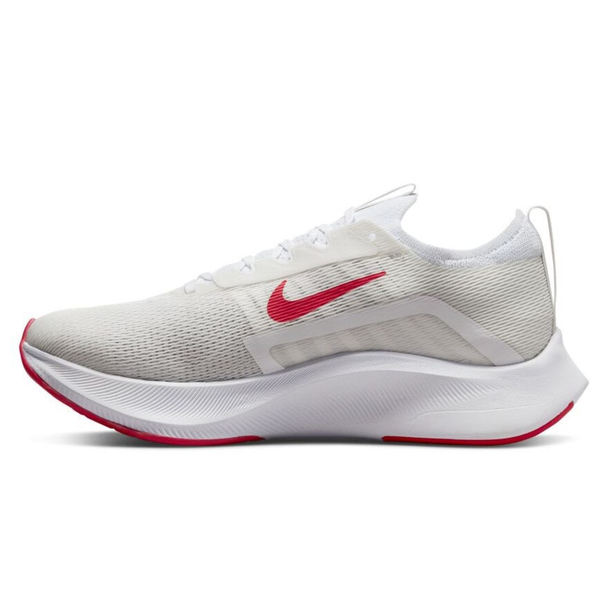 ナイキ（NIKE）（メンズ）ランニングシューズ ズームフライ 4 ホワイト サイレン レッド CT2392-006 スニーカー ジョギング トレーニング 駅伝 部活 マラソン 