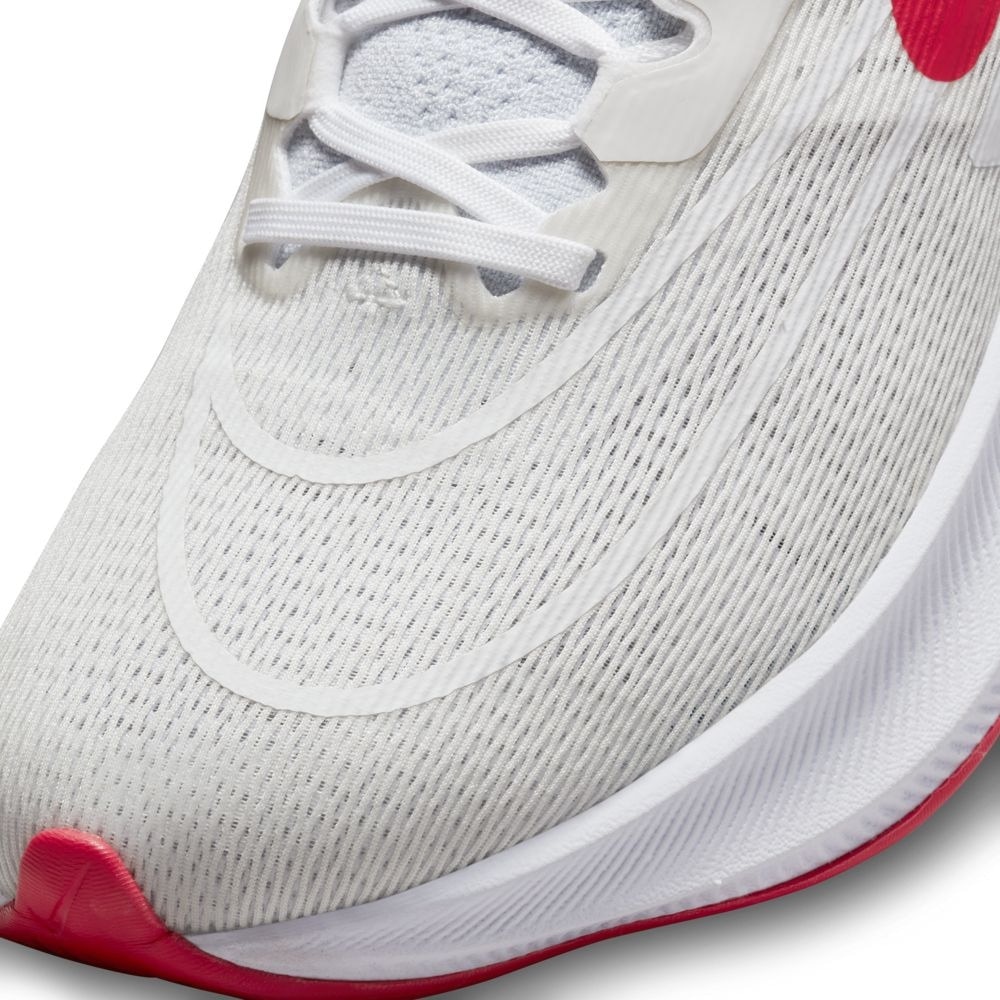 ナイキ（NIKE）（メンズ）ランニングシューズ ズームフライ 4 ホワイト サイレン レッド CT2392-006 スニーカー ジョギング  トレーニング 駅伝 部活 マラソン