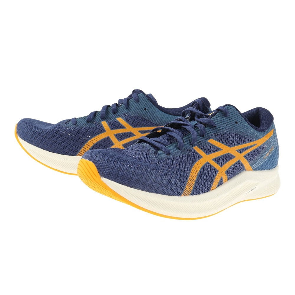 アシックス（ASICS）（メンズ）ランニングシューズ ハイパースピード 2  HYPER SPEED 2 ネイビー 1011B495.400 スニーカー 厚底 プレート トレーニング 軽量