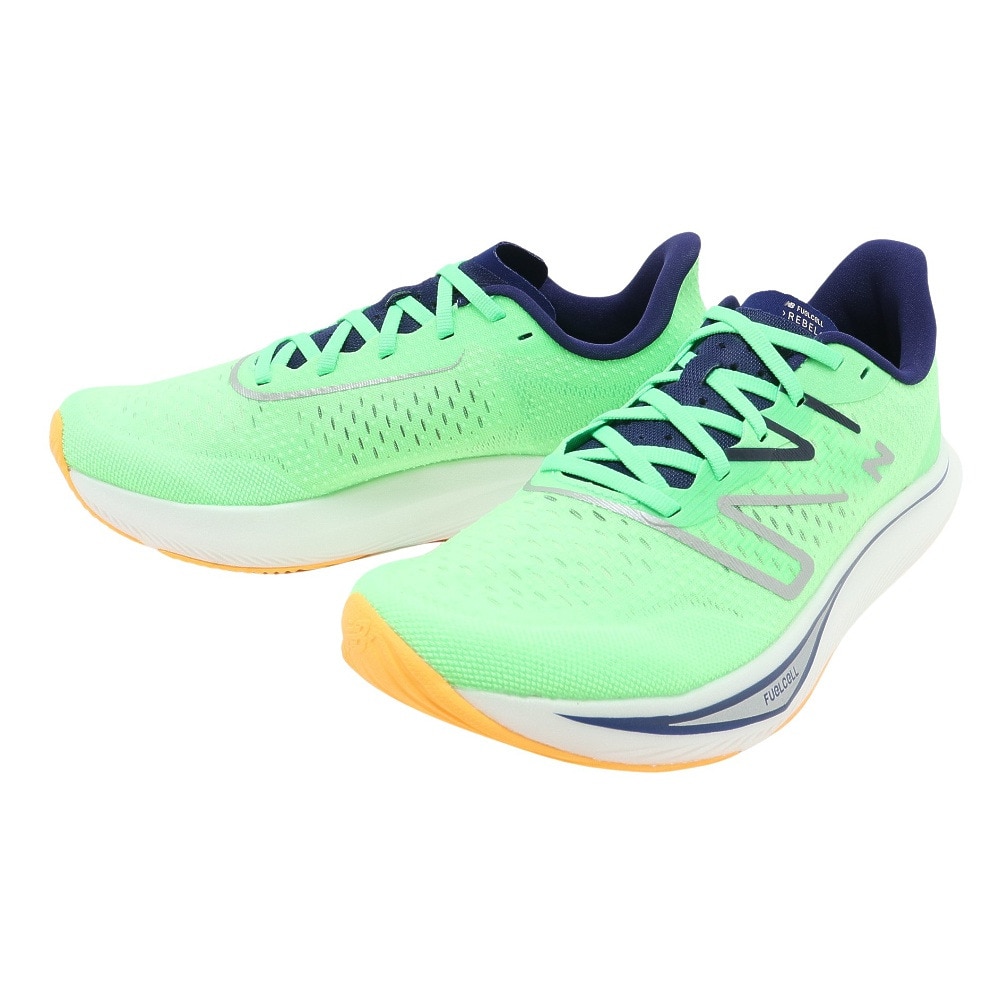 ニューバランス（new balance）（メンズ）ランニングシューズ メンズ フラッシュグリーン フューエルセルレベル FuelCell Rebel  v3 MFCXMM3 D スニーカー 部活