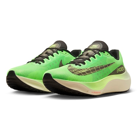ナイキ（NIKE）（メンズ）ランニングシューズ ズーム フライ 5 グリーン DZ4783-304 スニーカー 厚底 プレート ジョギング レース 軽量 駅伝 部活 マラソン 