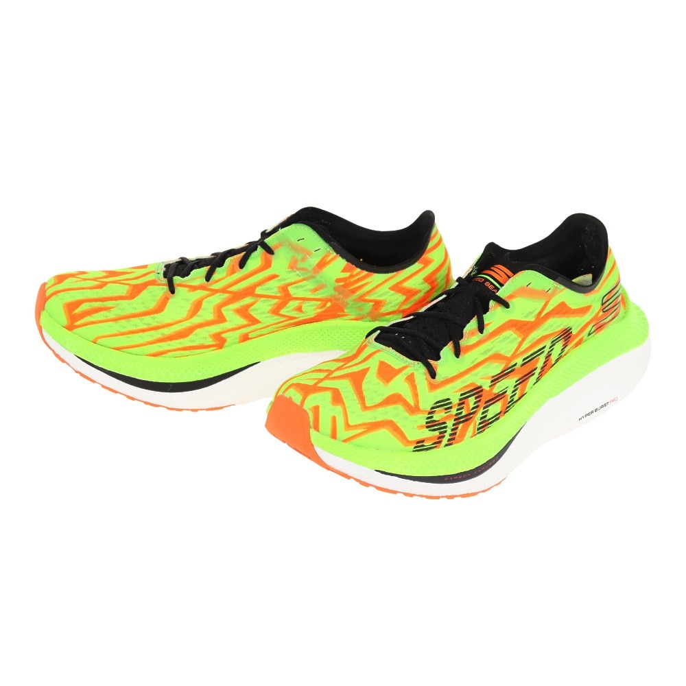 スケッチャーズ（SKECHERS）（メンズ）ランニングシューズ ゴー ラン スピード ビースト グリーン 246062-GROR スニーカー マラソン  レース クッション 軽量