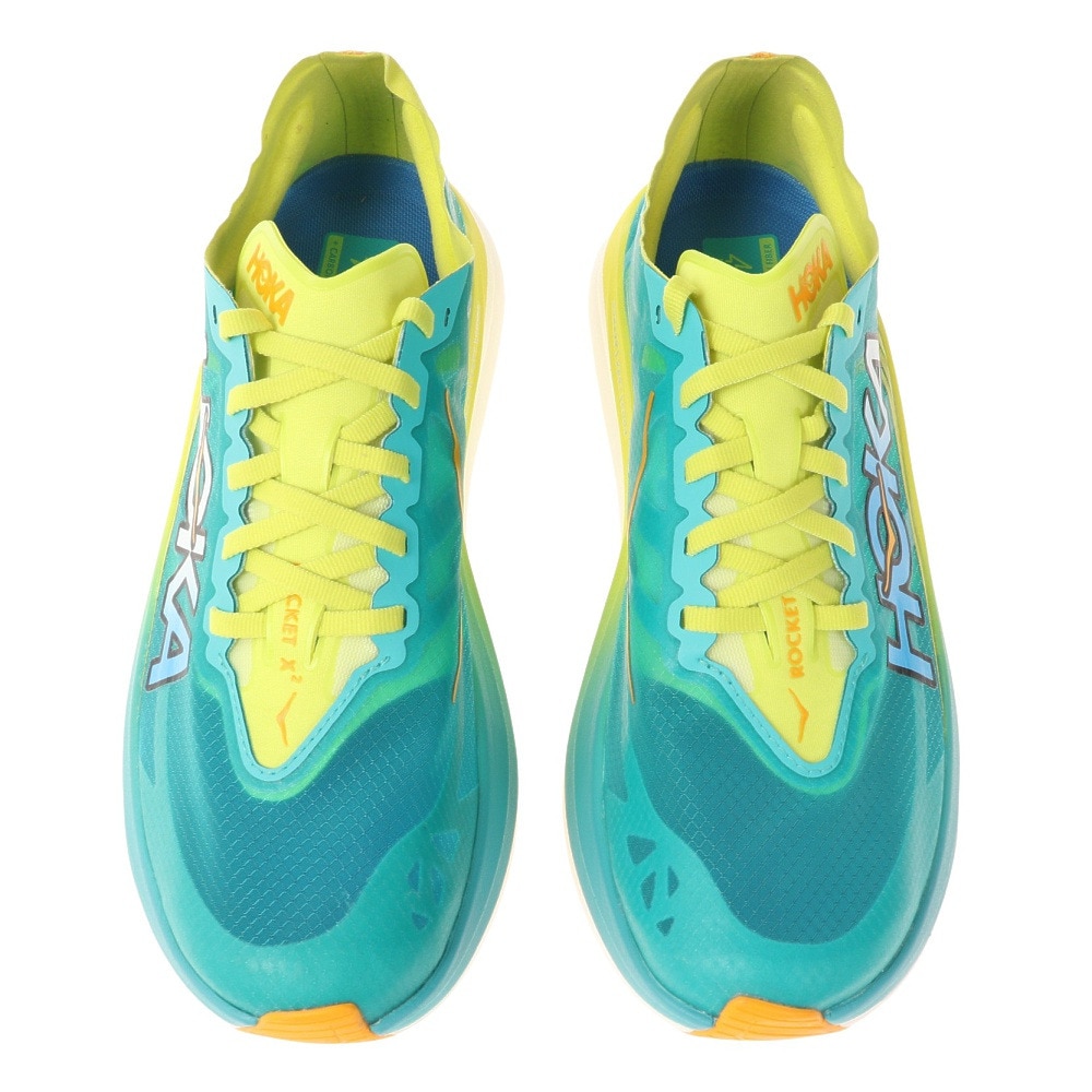 ホカ（HOKA）（メンズ）ランニングシューズ ロケット X 2 レギュラー ターコイズ 1127927-CEPR スニーカー トレーニング ジョギング ロード 軽量