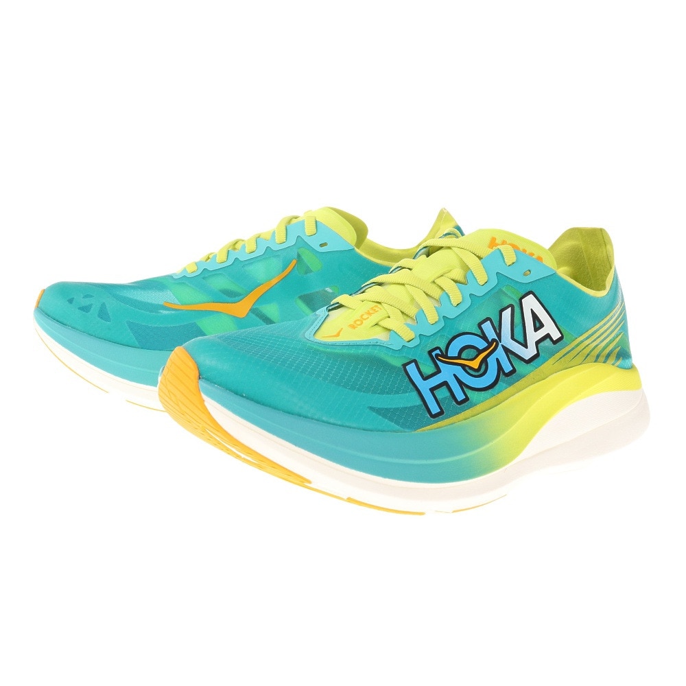 ホカ（HOKA）（メンズ）ランニングシューズ ロケット X 2 ターコイズ 1127927-CEPR スニーカー トレーニング ジョギング ロード 軽量