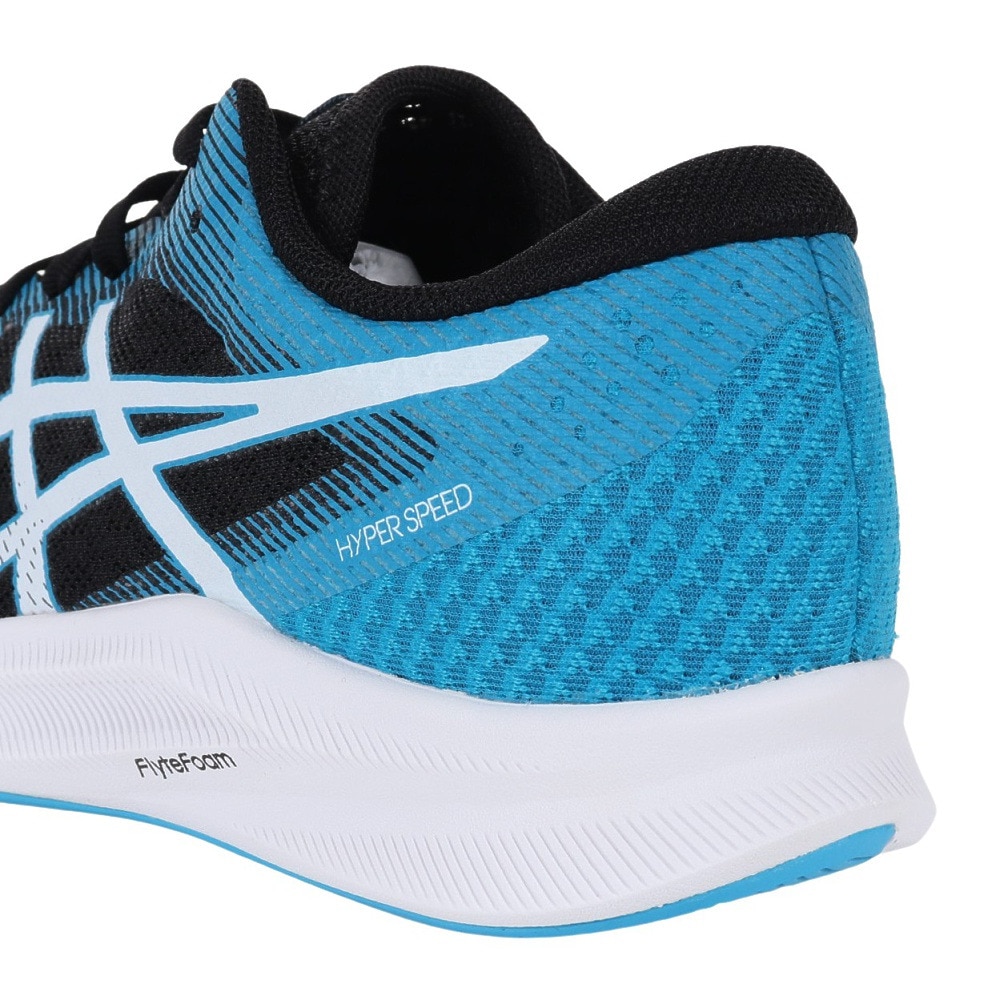 アシックス（ASICS）（メンズ）ランニングシューズ ハイパー スピード 2 HYPER SPEED 2 黒 青 1011B495.002 スニーカー 厚底 プレートトレーニング  軽量