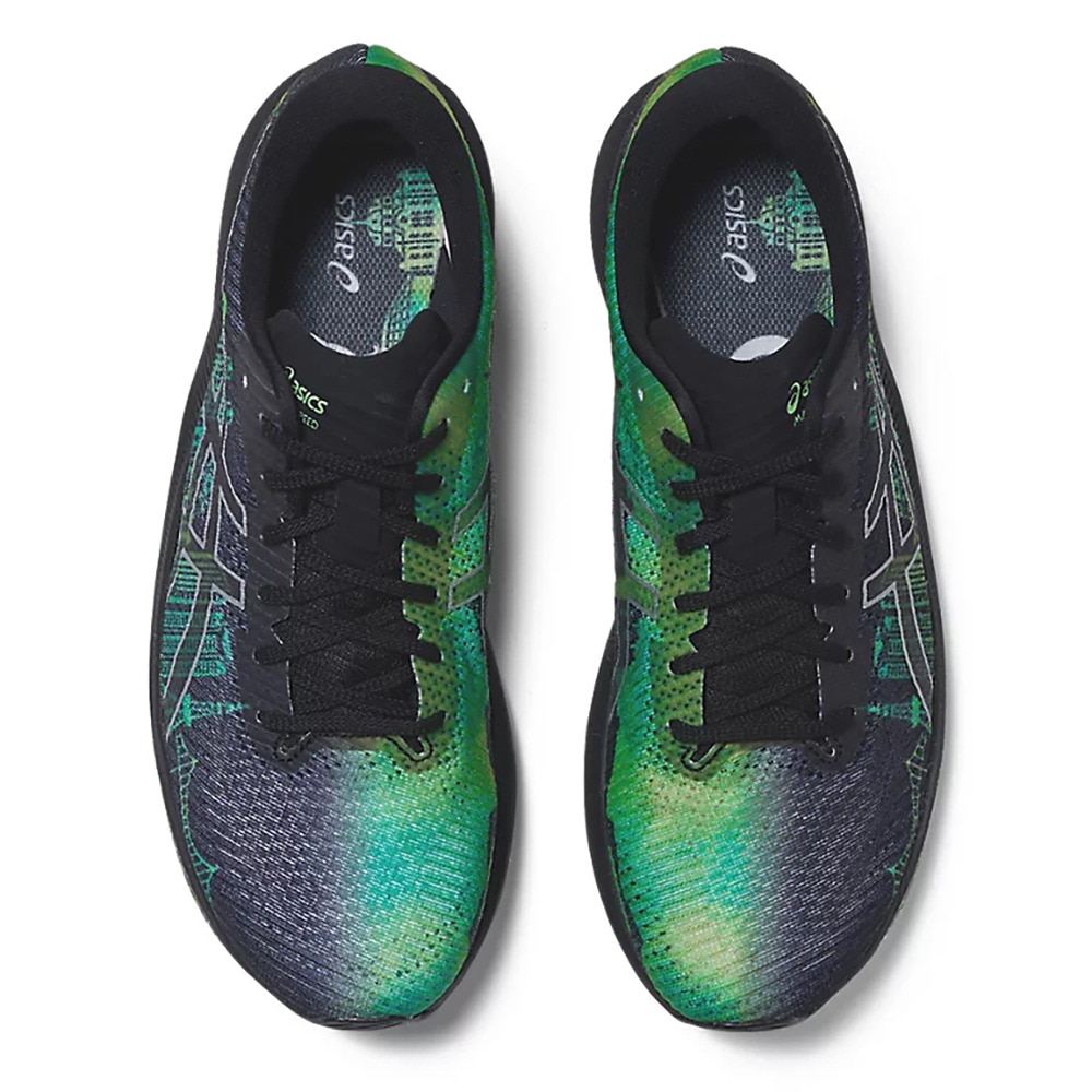 アシックス（ASICS）（メンズ）ランニングシューズ マジック スピード 2 ブラック グリーン 1011B744.001 スニーカー トレーニング 軽量 限定モデル