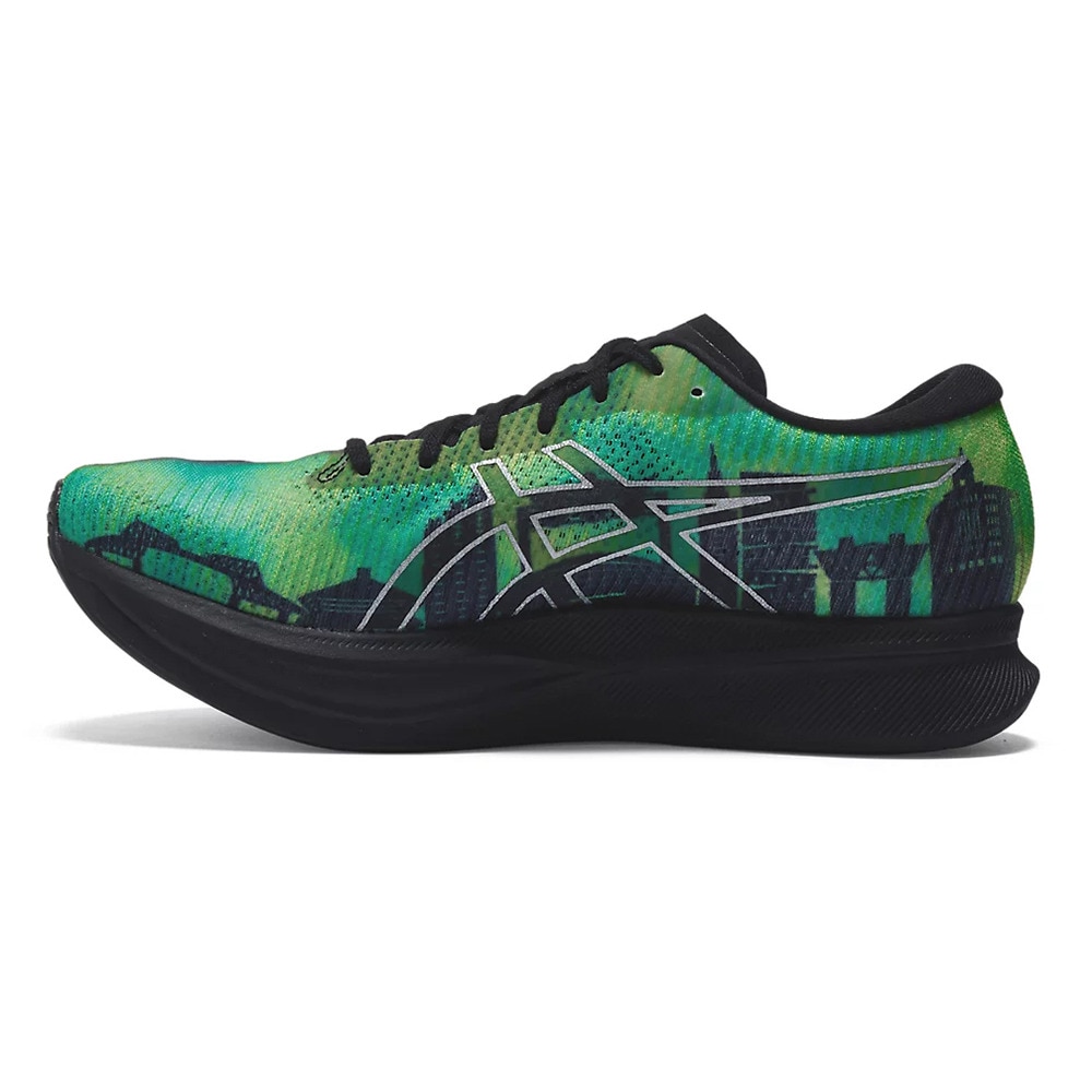アシックス（ASICS）（メンズ）ランニングシューズ マジック スピード 2 ブラック グリーン 1011B744.001 スニーカー トレーニング 軽量 限定モデル