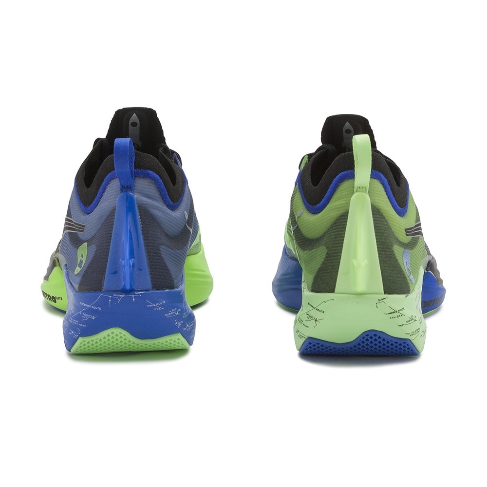 プーマ（PUMA）（メンズ）ランニングシューズ FAST-R NITRO EKIDEN ブルー グリーン 37872501 スニーカー ジョギング 駅伝 部活 マラソン 