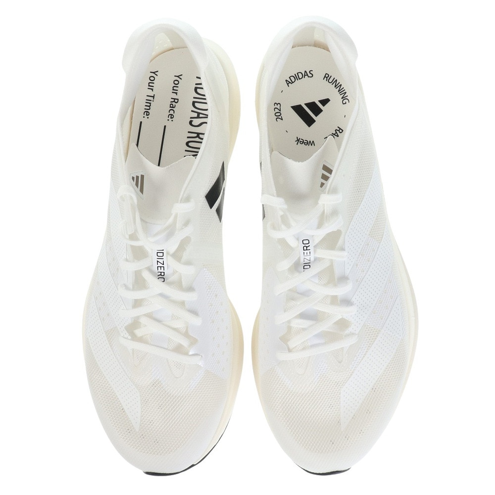 アディダス（adidas）（メンズ）ランニングシューズ アディゼロ タクミ セン 9 オフホワイト GY2594 スニーカー トレーニングシューズ 部活 軽量 クッション性