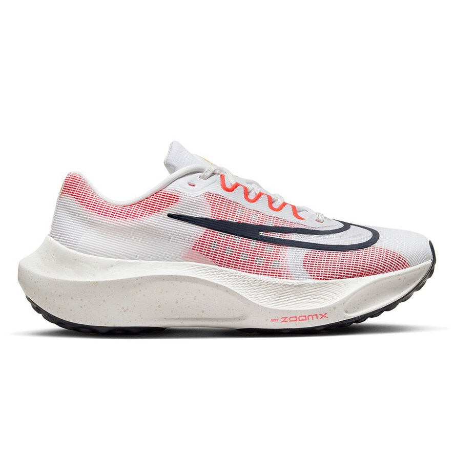 ナイキ（NIKE）（メンズ）ランニングシューズ ズーム フライ 5 ホワイト DM8968-100 スニーカー トレーニング ジョギング 軽量 部活 