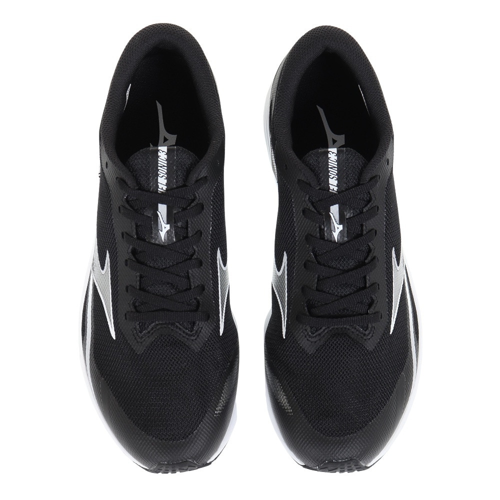 ミズノ（MIZUNO）（メンズ、レディース）ランニングシューズ デュエルソニック3 ワイド ブラック グレー U1GD233601 スニーカー トレーニング 軽量 クッション
