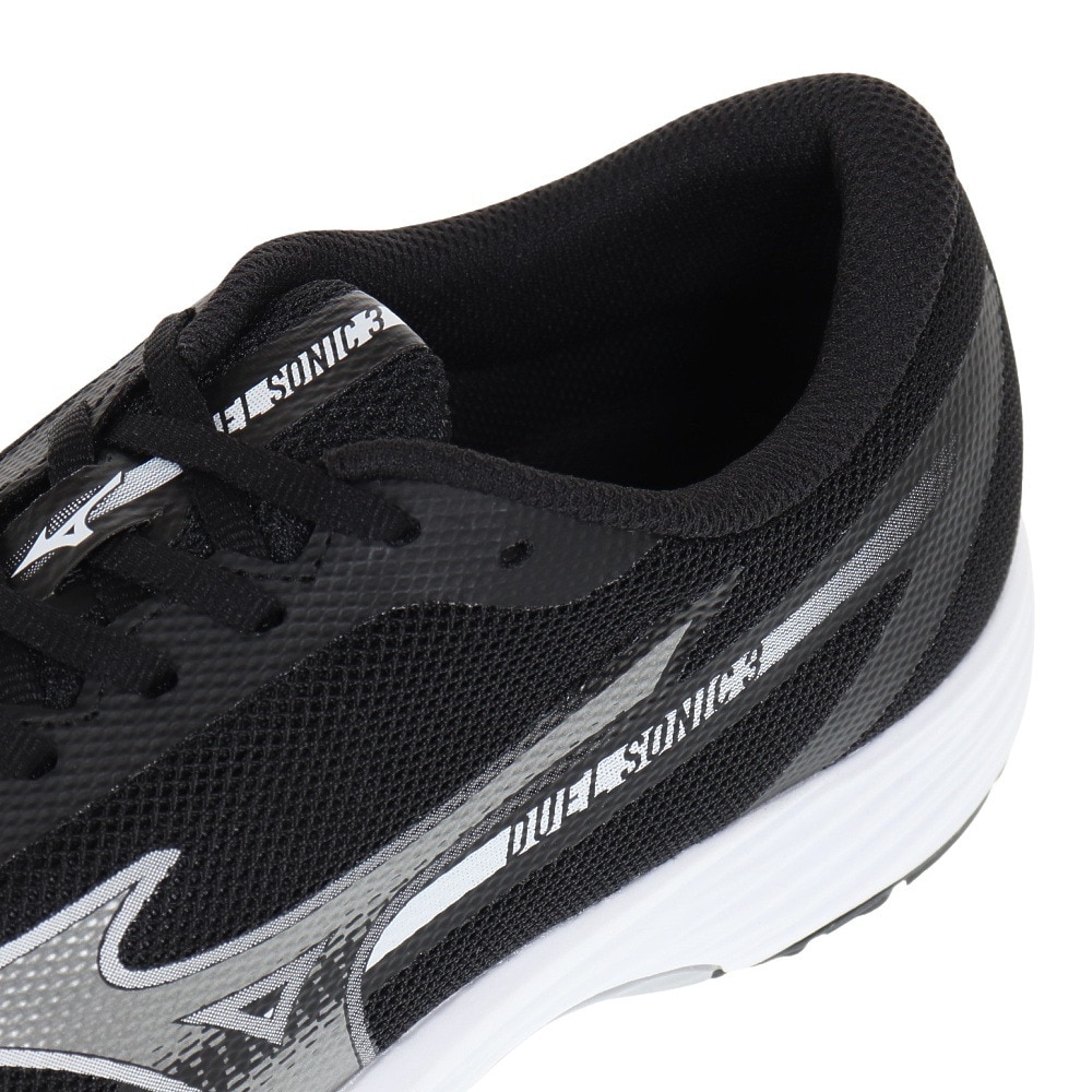ミズノ（MIZUNO）（メンズ、レディース）ランニングシューズ デュエルソニック3 ワイド ブラック グレー U1GD233601 スニーカー トレーニング 軽量 クッション