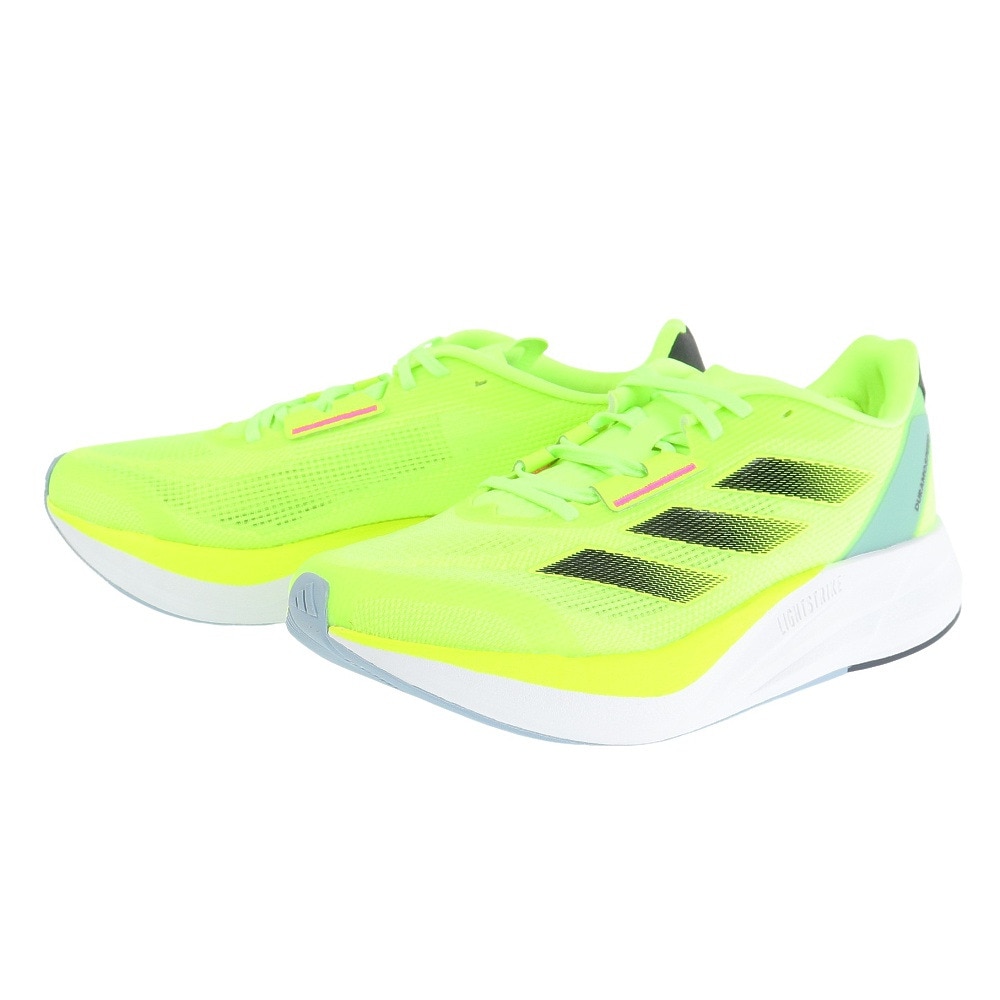 アディダス（adidas）（メンズ）ランニングシューズ アディゼロ デュラモ スピード フラッシュイエロー IF4820 スニーカー トレーニング 軽量 安定性 反発力