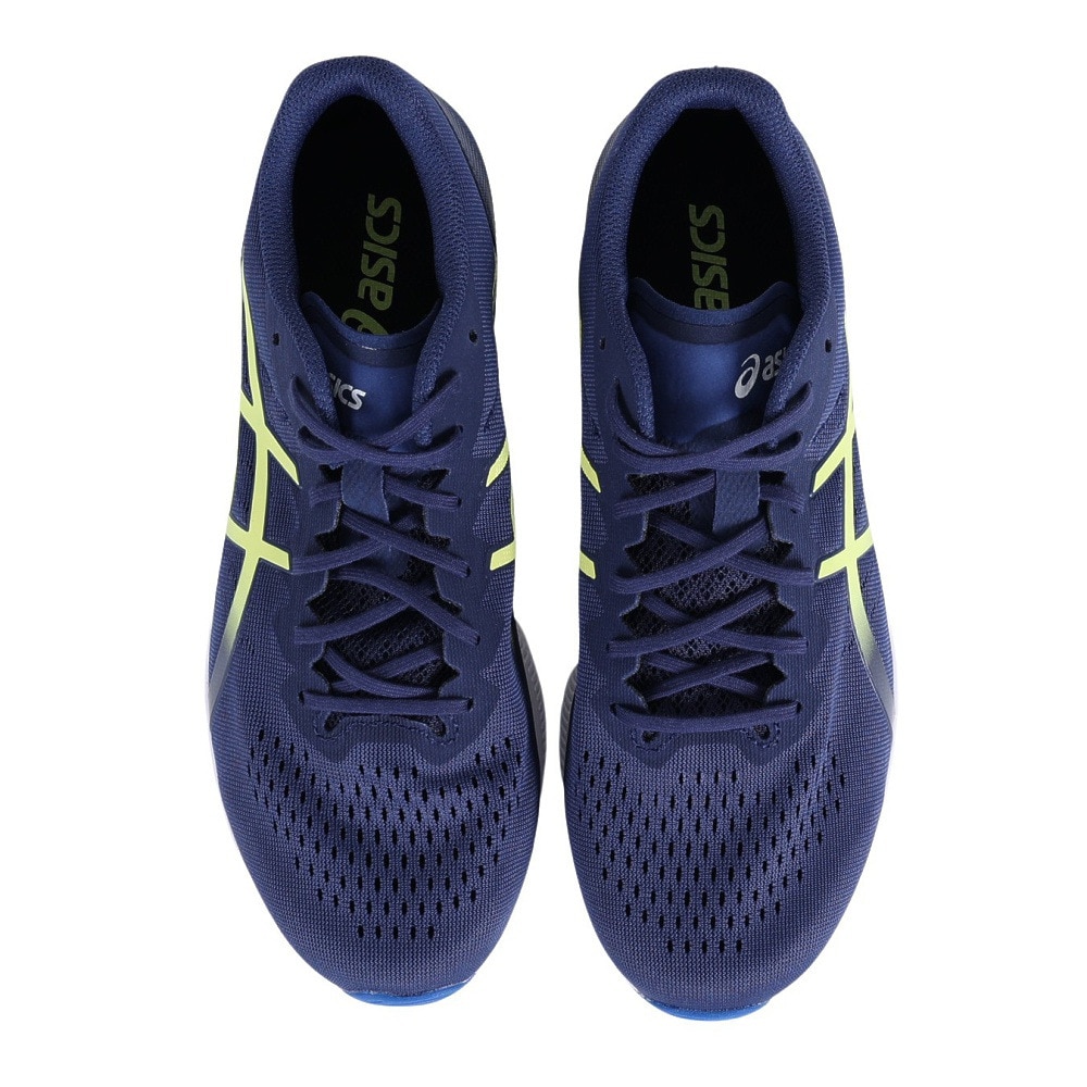 アシックス（ASICS）（メンズ）ランニングシューズ ターサー RP 3 WIDE ネイビー イエロー 1011B466.402 スニーカー レーシング トレーニング 軽量 反発性