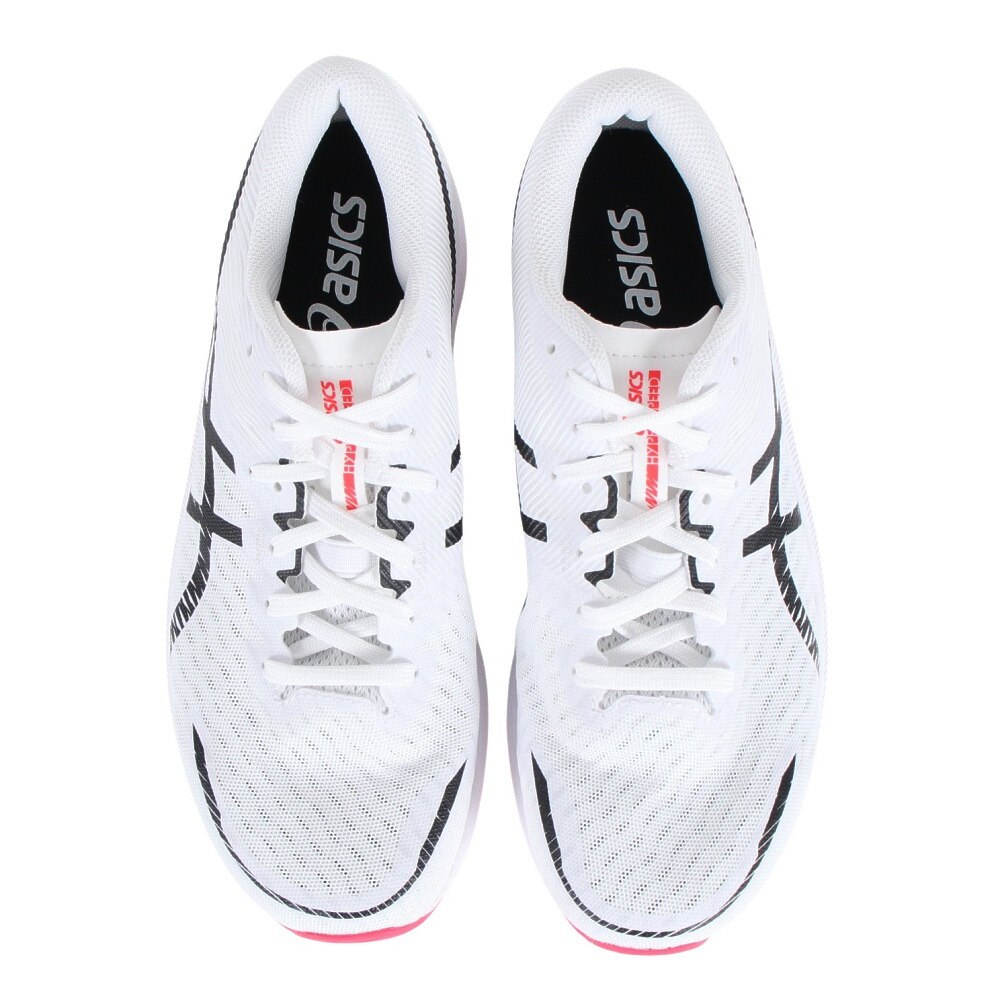 アシックス（ASICS）（メンズ）ランニングシューズ 部活 ハイパー スピード 3 ホワイト ブラック 1011B701.100 スニーカー トレーニング ジョギング 通気性 