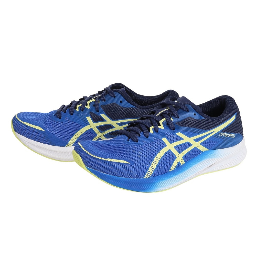 アシックス（ASICS）（メンズ）ランニングシューズ ハイパー スピード 3 ブルー イエロー 1011B701.400 スニーカー トレーニング ジョギング 通気性 