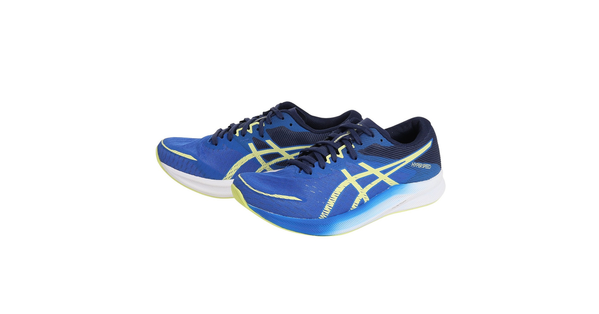 アシックス（ASICS）（メンズ）ランニングシューズ ハイパー スピード 3 ブルー イエロー 1011B701.400 スニーカー