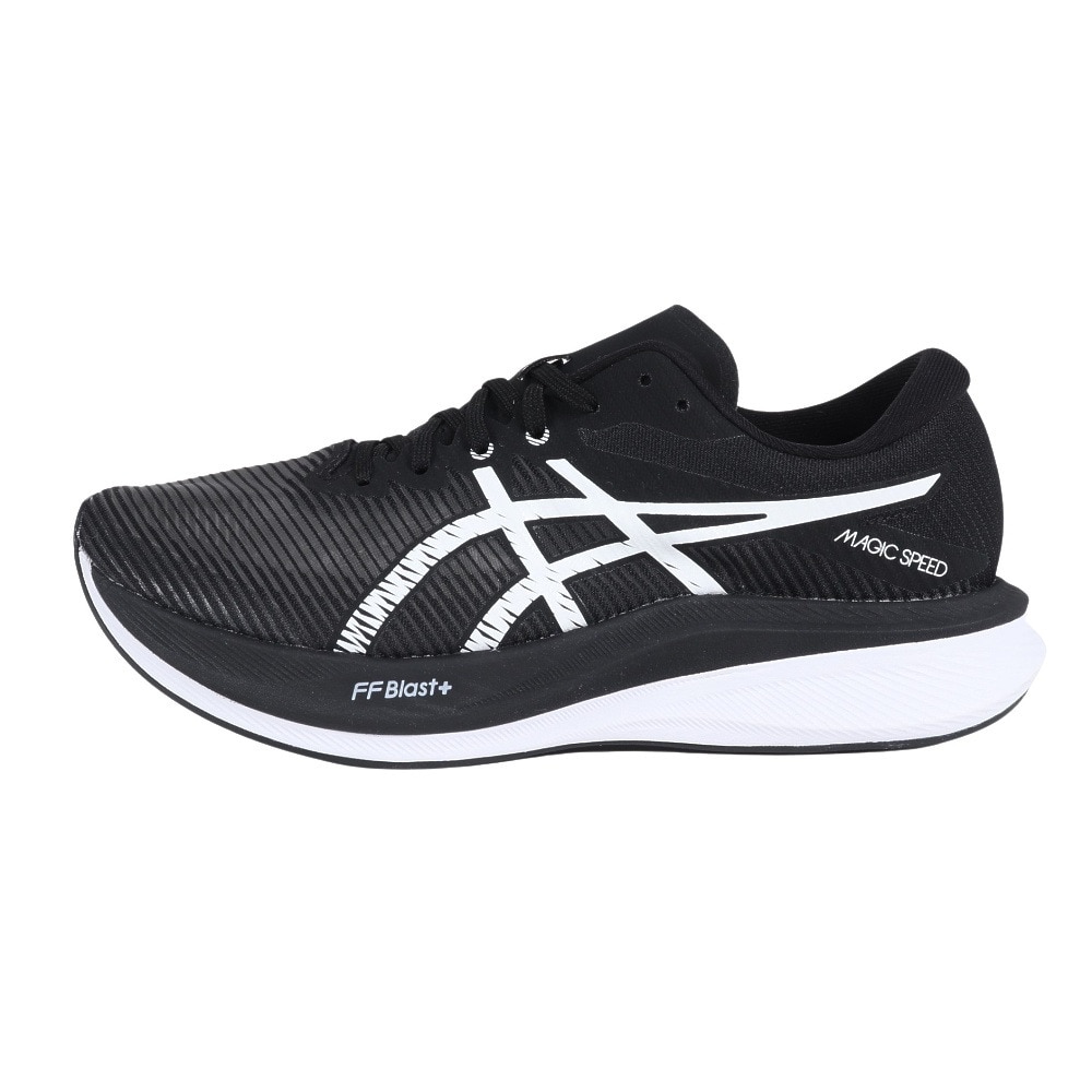 アシックス（ASICS）（メンズ）ランニングシューズ マジックスピード3 ワイド ブラック ホワイト 1011B704.001 スニーカー トレーニング 部活 クッション性