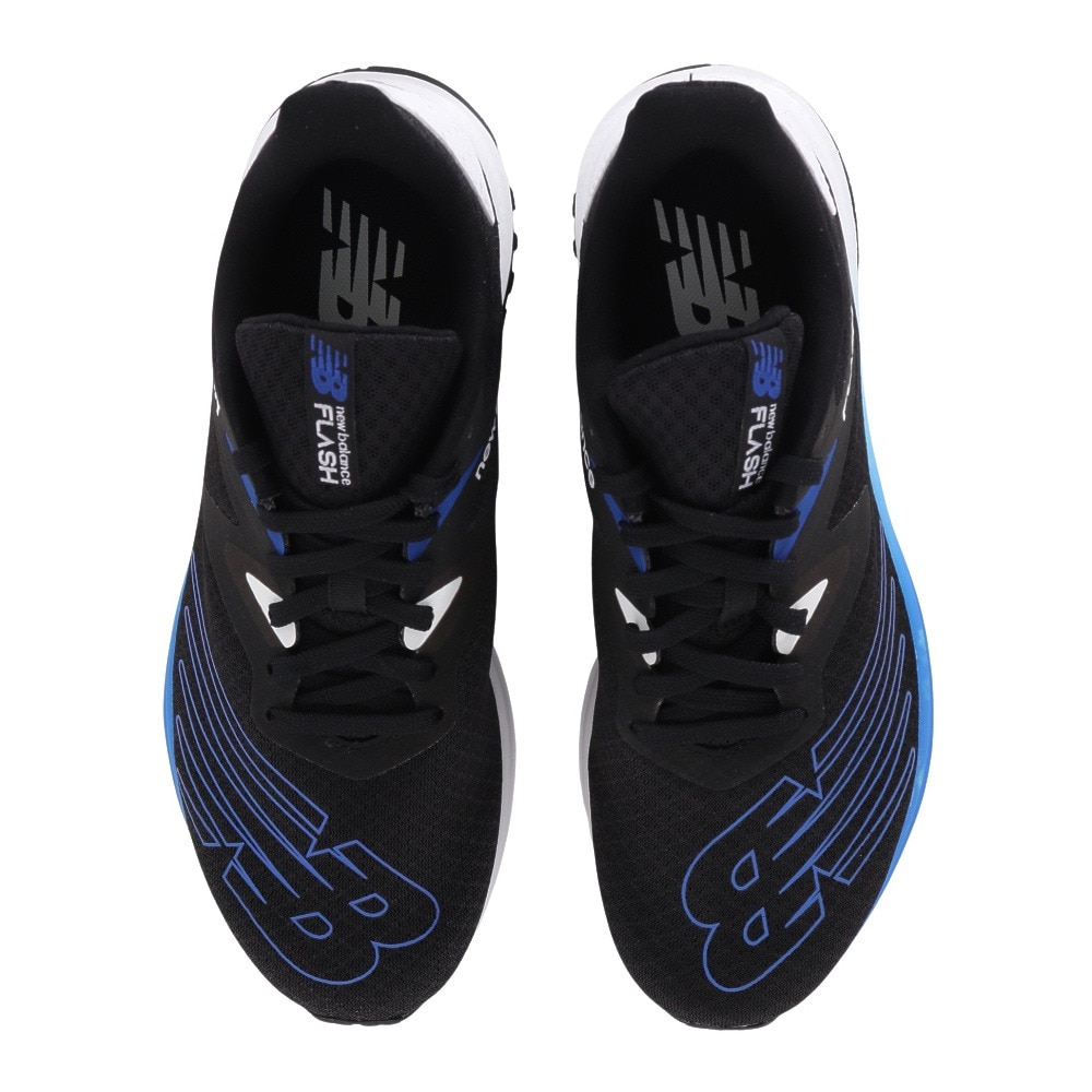 ニューバランス（new balance）（メンズ）ランニング シューズ ダイナソフト フラッシュ V6 ブラック ブルー MFLSHBJ6 D スニーカー トレーニング 軽量 耐久性