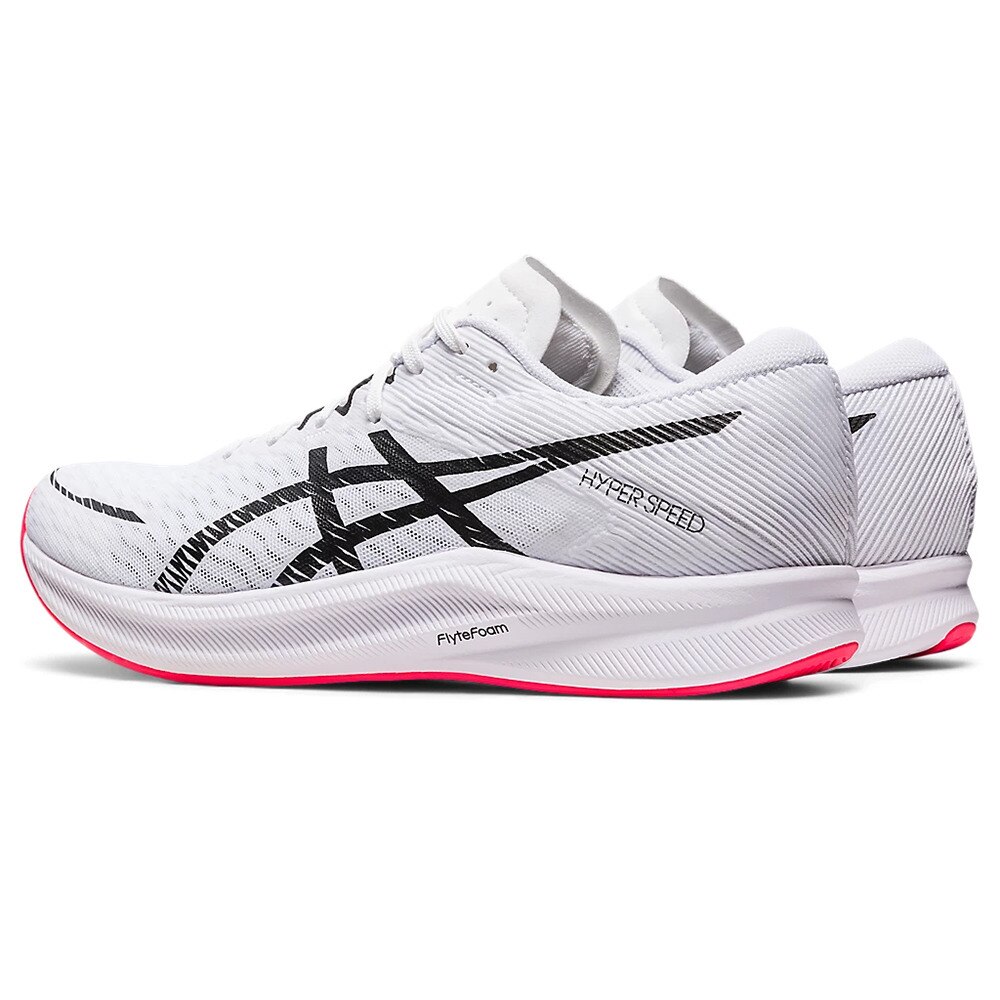 アシックス（ASICS）（メンズ）ランニングシューズ ハイパー スピード 3 WIDE ホワイト ブラック 1011B702.100 スニーカー トレーニング ジョギング 通気性 