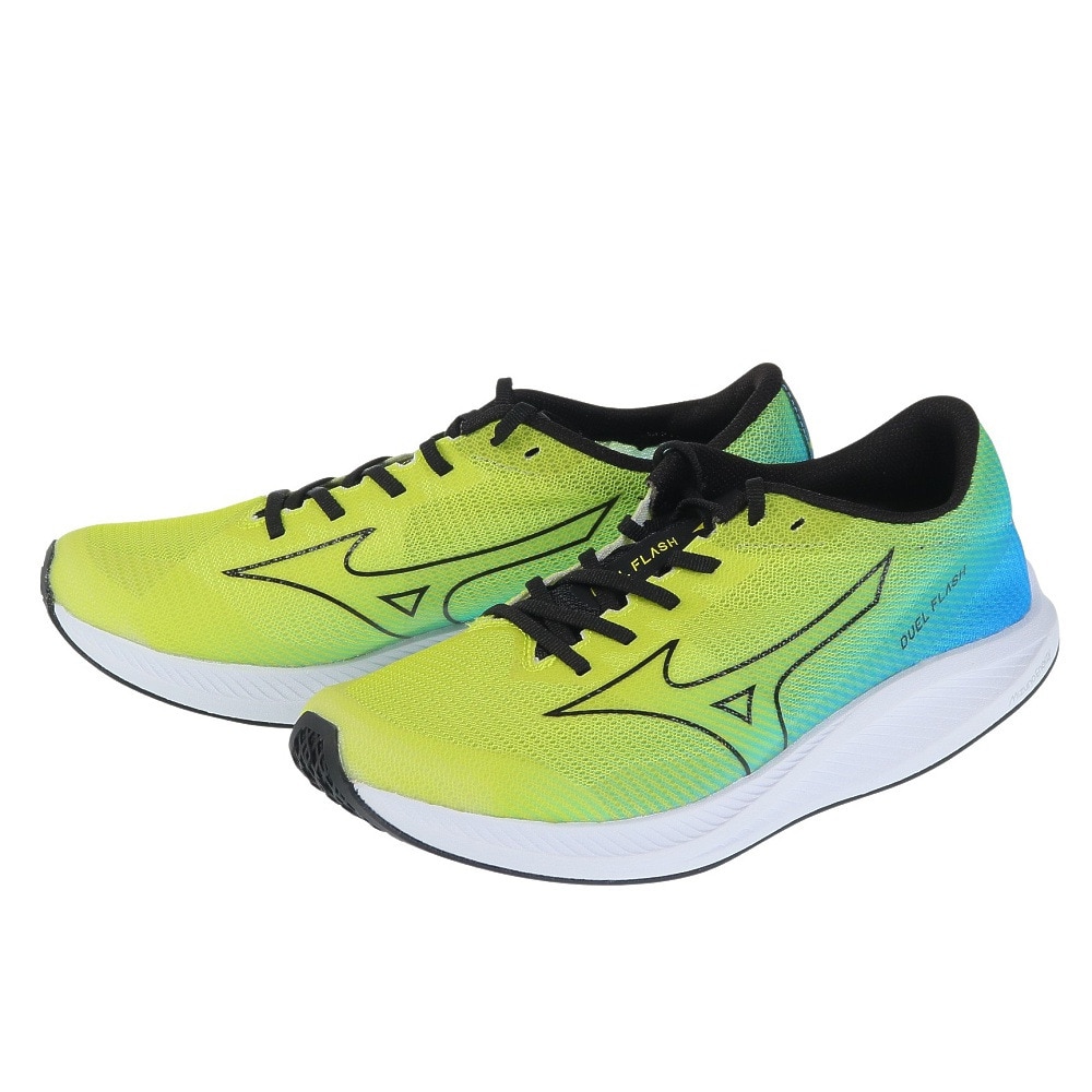 ミズノ（MIZUNO）（メンズ、レディース）ランニングシューズ デュエルフラッシュ イエロー ブラック U1GD236001 スニーカー 軽量 レーシング トラックレース