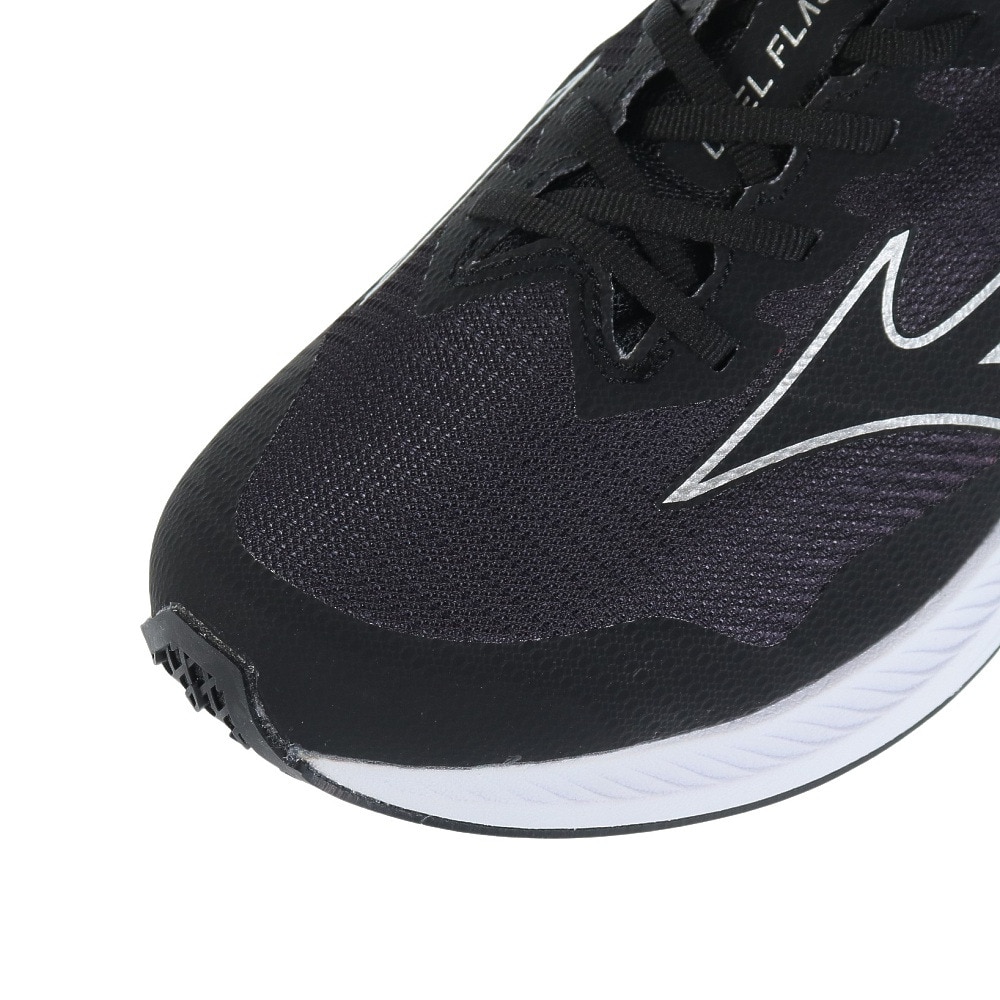 ミズノ（MIZUNO）（メンズ、レディース）ランニングシューズ デュエルフラッシュ ブラック シルバー U1GD238001 スニーカー 軽量 レーシング トラックレース