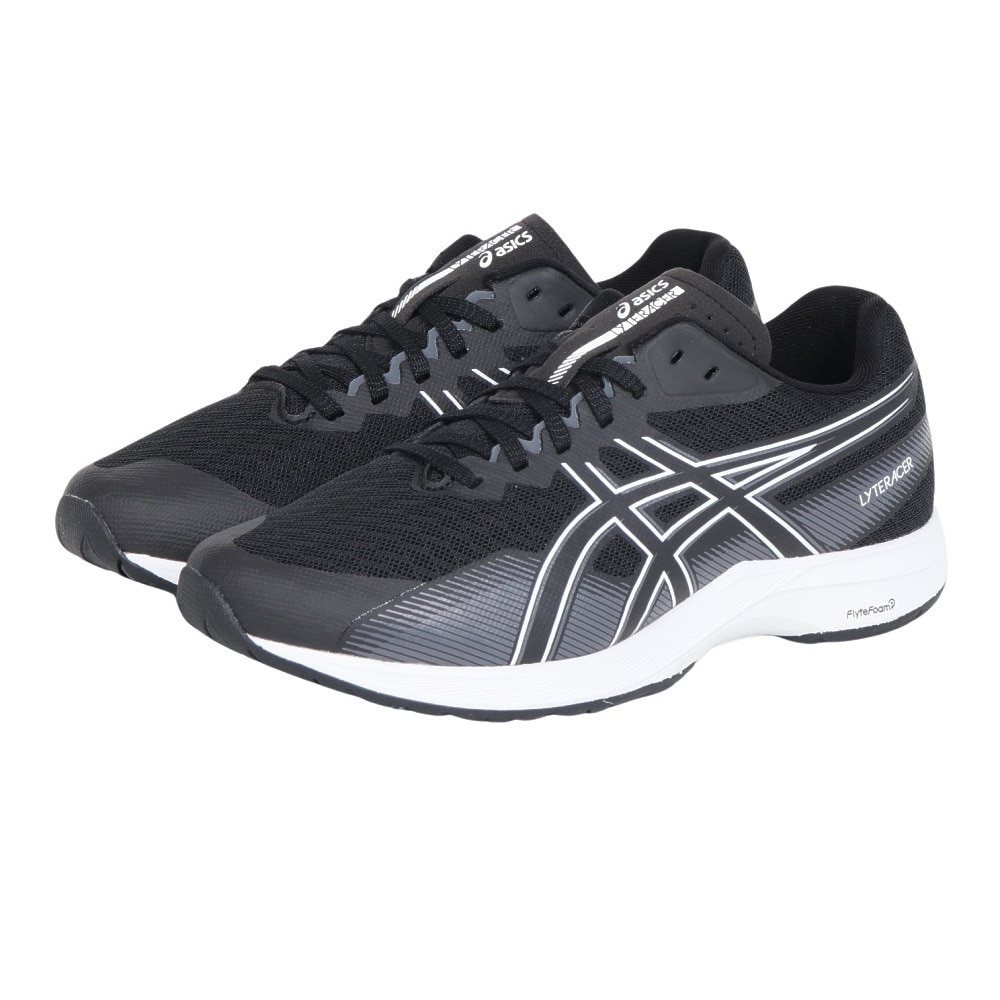 アシックス（ASICS）（メンズ）ランニングシューズ ライトレーサー5ワイド ブラック ホワイト 1011B902.001 スニーカー トレーニング 部活