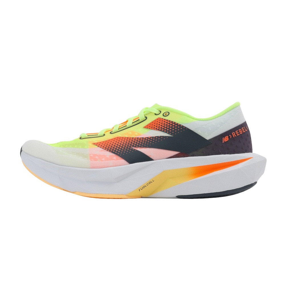 ニューバランス（new balance）（メンズ）ランニングシューズ 部活 FuelCell Rebel v4 LL4 MFCXLL4 D フューエルセル レベル v4 軽量 反発 ホワイト ライム