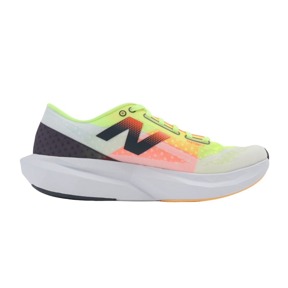 ニューバランス（new balance）（メンズ）ランニングシューズ 部活 FuelCell Rebel v4 LL4 MFCXLL4 D フューエルセル レベル v4 軽量 反発 ホワイト ライム