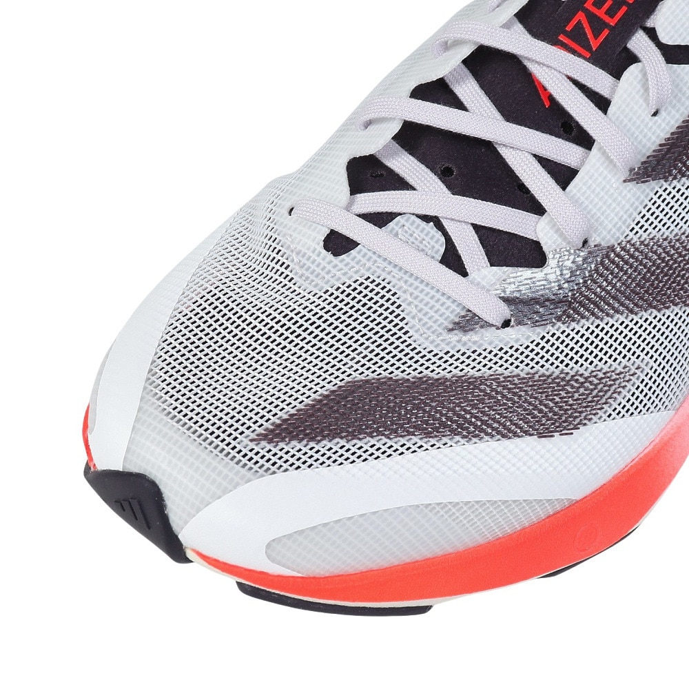 アディダス（adidas）（メンズ）ランニングシューズ アディゼロジャパン8 ホワイト レッド ID3630 スニーカー トレーニング 軽量 耐久性 部活 マラソン