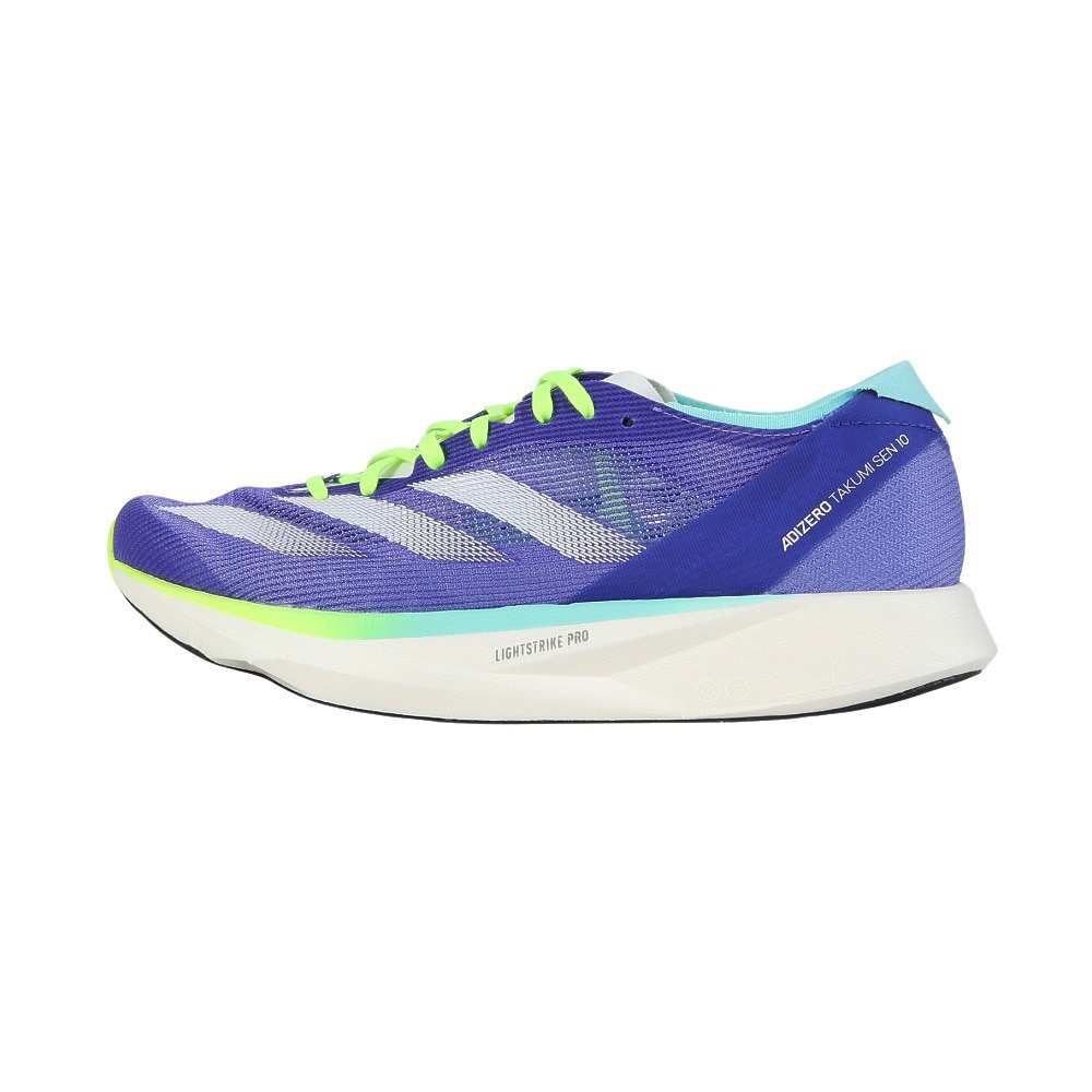 アディダス（adidas）（メンズ）ランニングシューズ アディゼロタクミセン10M ブルー IF1211 スニーカー トレーニングシューズ 部活 クッショニング 