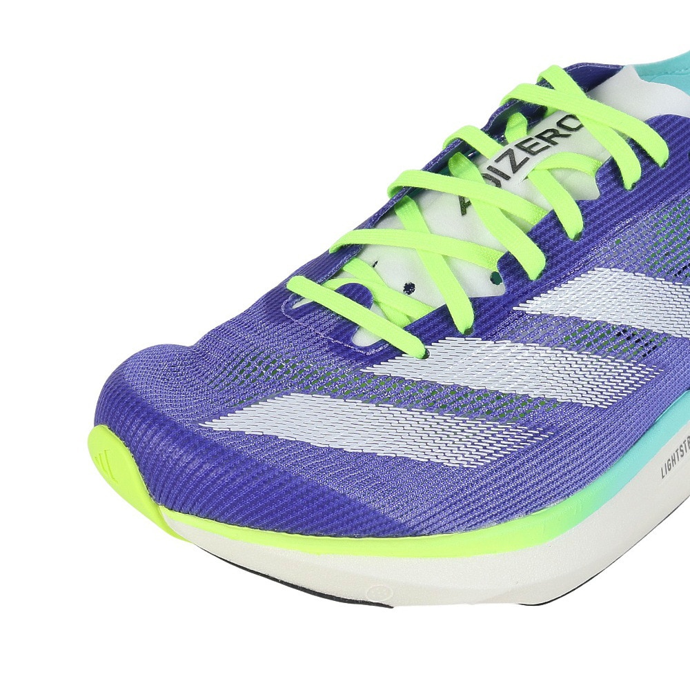 アディダス（adidas）（メンズ）ランニングシューズ アディゼロタクミセン10M ブルー IF1211 スニーカー トレーニングシューズ 部活 クッショニング 