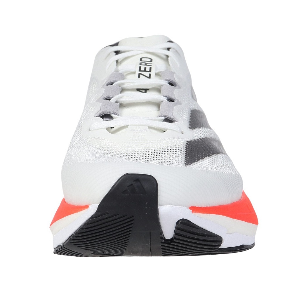 アディダス（adidas）（メンズ）ランニングシューズ アディゼロボストン 12 ホワイト レッド IF9210 スニーカー トレーニング クッション 軽量 部活 マラソン