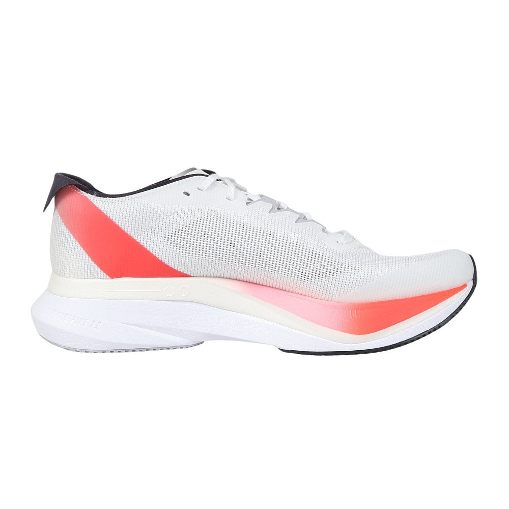 アディダス（adidas）（メンズ）ランニングシューズ アディゼロボストン 12 ホワイト レッド IF9210 スニーカー トレーニング クッション 軽量 部活 マラソン