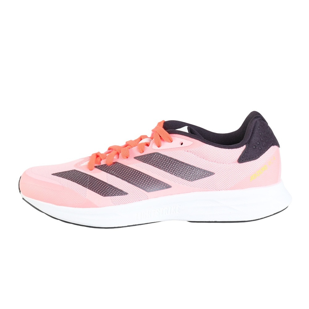 アディダス（adidas）（メンズ）ランニングシューズ アディゼロ RC 4 ワイド ピンク JH7199 スニーカー 軽量 幅広 トレーニングシューズ 部活 マラソン