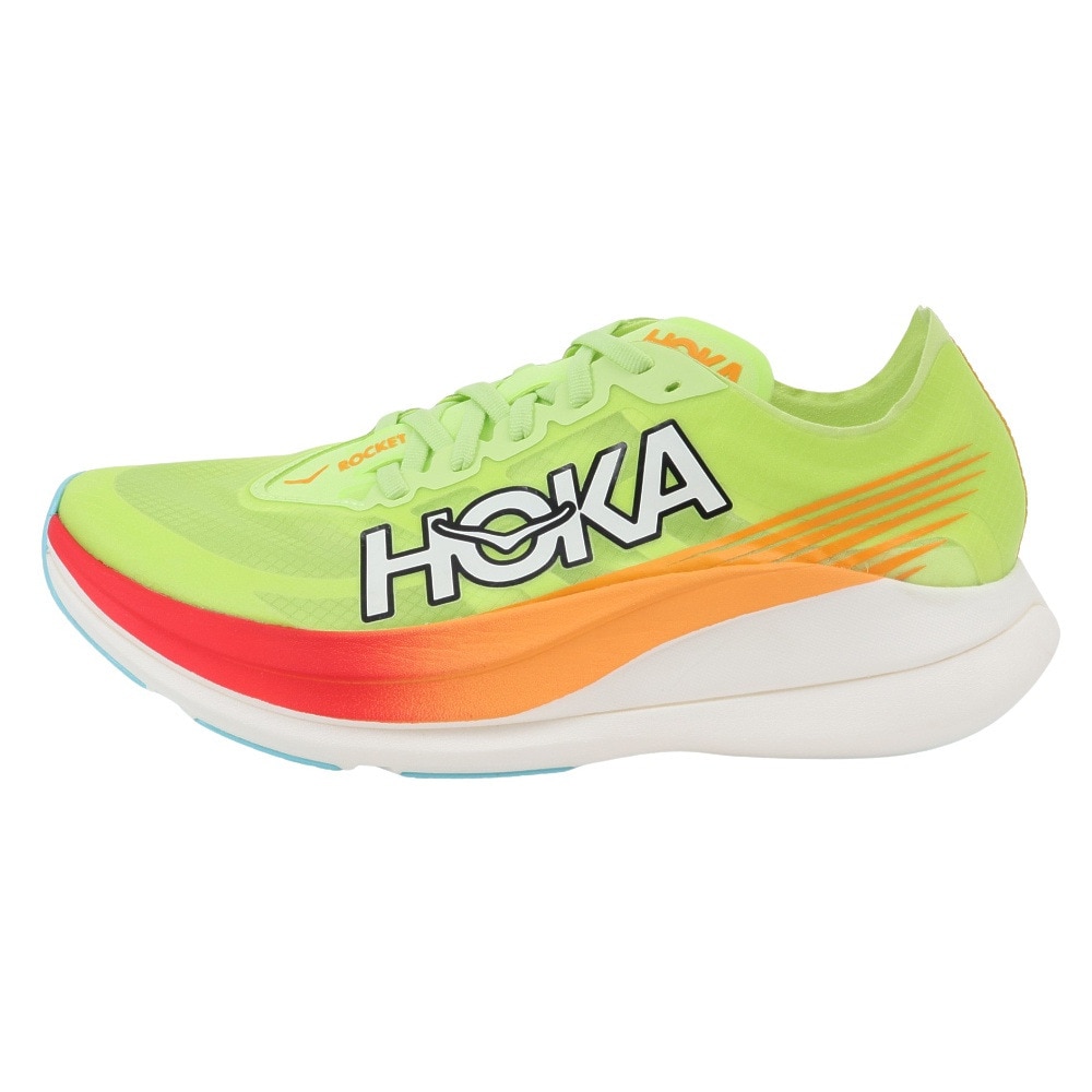 ホカ（HOKA）（メンズ、レディース）ランニングシューズ ロケットX2 フラッシュイエロー 1127927-LCS スニーカー トレーニング 部活 軽量