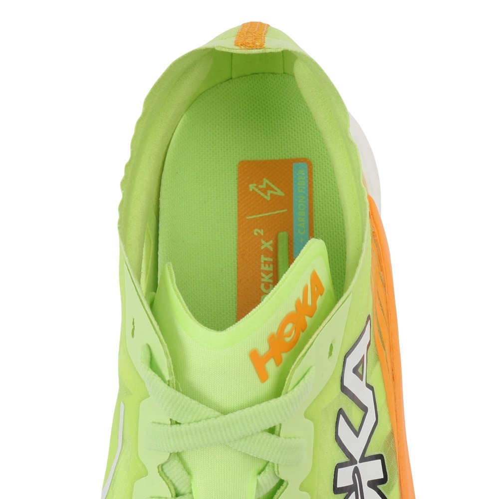 ホカ（HOKA）（メンズ、レディース）ランニングシューズ ロケットX2 フラッシュイエロー 1127927-LCS スニーカー トレーニング 部活 軽量