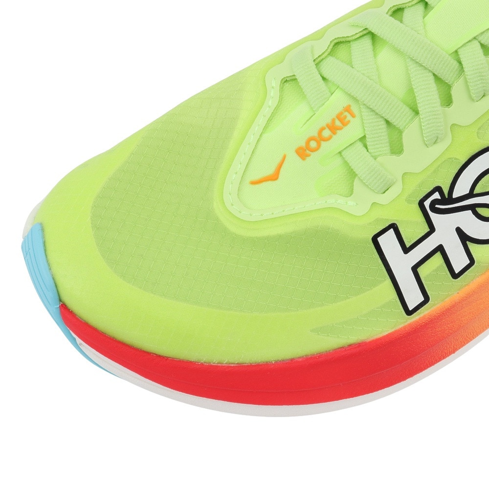 ホカ（HOKA）（メンズ、レディース）ランニングシューズ ロケットX2 フラッシュイエロー 1127927-LCS スニーカー トレーニング 部活 軽量