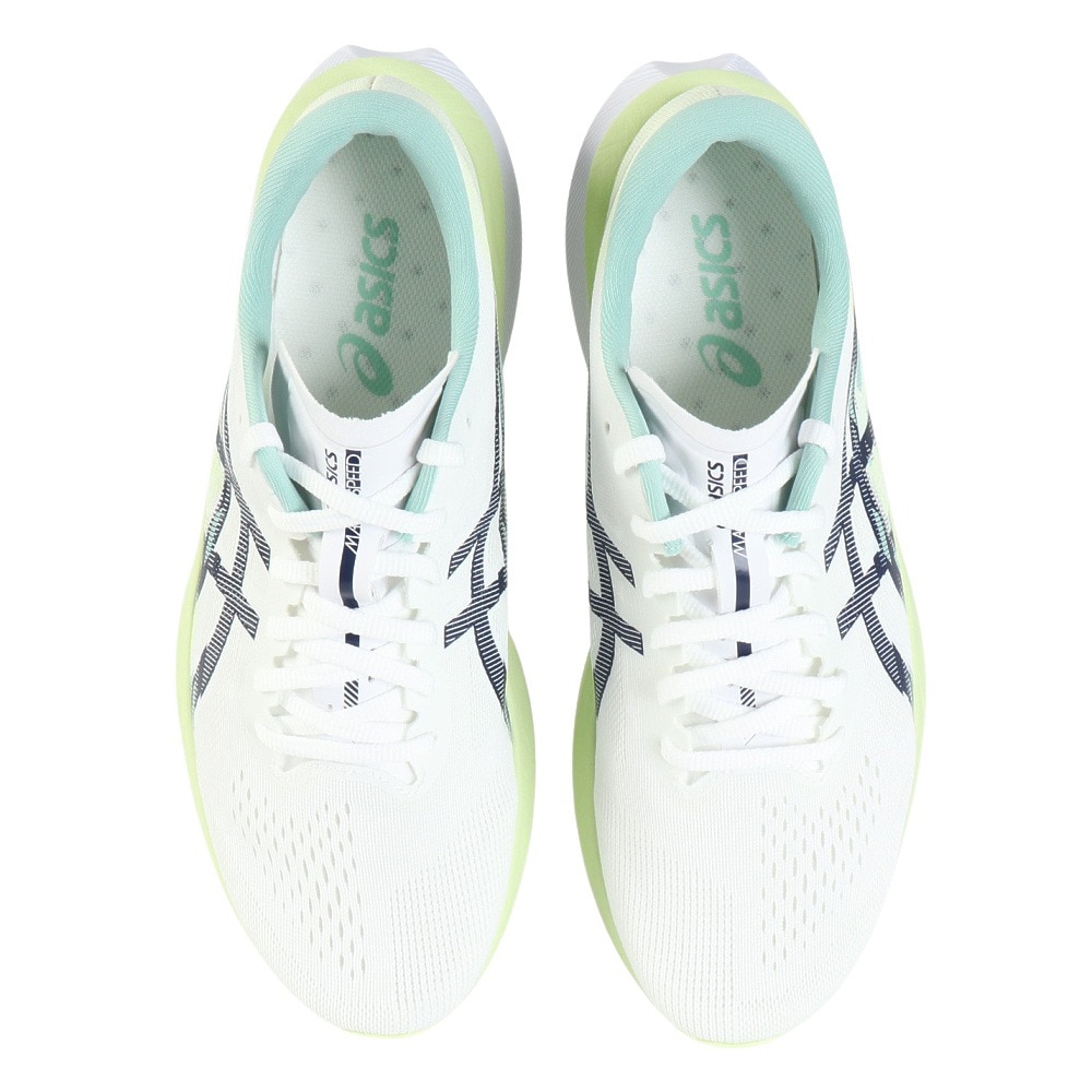 アシックス（ASICS）（メンズ）ランニングシューズ マジックスピード4 ホワイト ブルー 1011B875 100 スニーカー トレーニング 部活 軽量