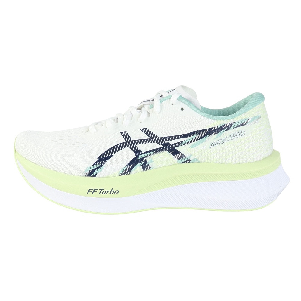 アシックス（ASICS）（メンズ）ランニングシューズ マジックスピード4 ホワイト ブルー 1011B875 100 スニーカー トレーニング 部活 軽量