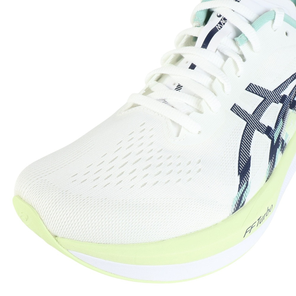 アシックス（ASICS）（メンズ）ランニングシューズ マジックスピード4 ホワイト ブルー 1011B875 100 スニーカー トレーニング 部活 軽量